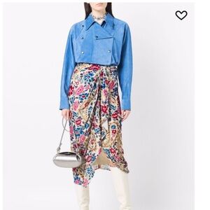 Floral Paisley Wrap Skirt